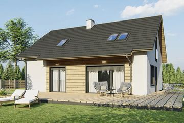  Projekt domu Aurelia B (WRD3043) - projekt domu parterowego z poddaszem - Zdjęcie 2