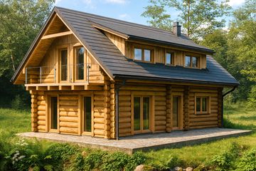  Projekt domu L-300 (SLU1019) - projekt domu parterowego z poddaszem - Zdjęcie 1