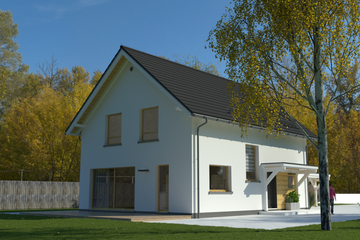  Projekt domu eko Typowy 56 (KKE1056) - projekt domu parterowego z poddaszem - Zdjęcie 3