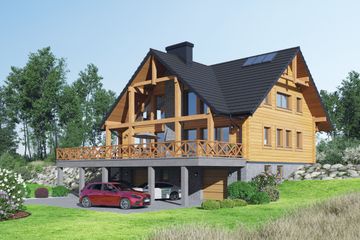  Projekt domu Tomaszewo 3 dw (KRP2492) - projekt domu parterowego z poddaszem - Zdjęcie 2