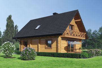  Projekt domu Zawoja 31 dw (KRP2483) - projekt domu parterowego z poddaszem - Zdjęcie 2