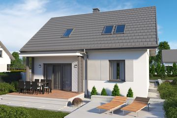  Projekt domu Sevilla 3 szkielet drewniany (SLN2742) - projekt domu parterowego z poddaszem - Zdjęcie 2