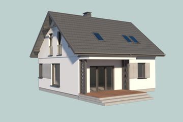  Projekt domu Sevilla 3 szkielet drewniany (SLN2742) - projekt domu parterowego z poddaszem - Zdjęcie 3