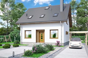  Projekt domu Monte 4 (WOF1147) - projekt domu parterowego z poddaszem - Zdjęcie 2