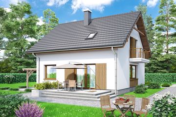  Projekt domu Monte 4 (WOF1147) - projekt domu parterowego z poddaszem - Zdjęcie 3