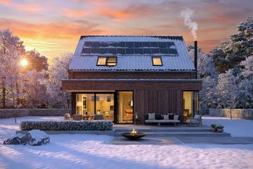 Projekt domu Mini 13 PLUS (wersja B) energo plus - parterowy z poddaszem dom o powierzchni 137,94 m², dach dwuspadowy - ujęcie 4