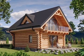  Projekt domu L-305 (SLU1020) - projekt domu parterowego z poddaszem - Zdjęcie 1