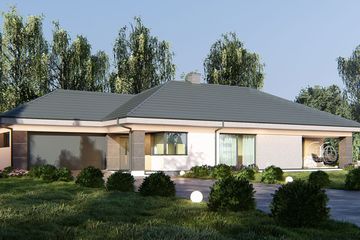  Projekt domu uA190 (WCB1263) - projekt domu parterowego - Zdjęcie 1