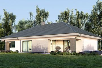  Projekt domu uA190 (WCB1263) - projekt domu parterowego - Zdjęcie 3