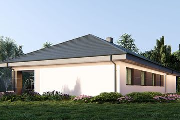  Projekt domu uA190 (WCB1263) - projekt domu parterowego - Zdjęcie 4