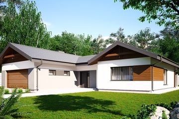  Projekt domu uA210 (WCB1272) - projekt domu parterowego - Zdjęcie 1