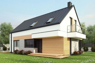  Projekt domu uA171 (WCB1277) - projekt domu parterowego z poddaszem - Zdjęcie 2