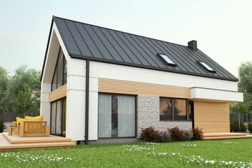  Projekt domu uA171 (WCB1277) - projekt domu parterowego z poddaszem - Zdjęcie 1