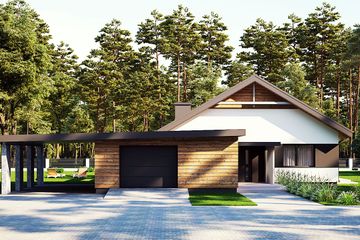  Projekt domu uA214 (WCB1276) - projekt domu parterowego - Zdjęcie 1