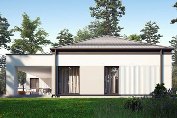  Projekt domu uA184v1 (WCB1278) - projekt domu parterowego - Zdjęcie 2
