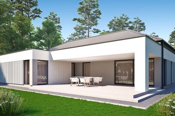  Projekt domu uA184v1 (WCB1278) - projekt domu parterowego - Zdjęcie 3