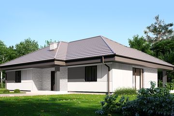  Projekt domu uA213 (WCB1275) - projekt domu parterowego - Zdjęcie 1