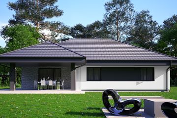  Projekt domu uA213 (WCB1275) - projekt domu parterowego - Zdjęcie 3