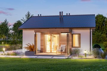  Projekt domu letniskowego D314 (WAI1421) - projekt domu letniskowego parterowego - Zdjęcie 1