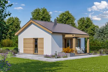  Projekt domu letniskowego D314 (WAI1421) - projekt domu letniskowego parterowego - Zdjęcie 2