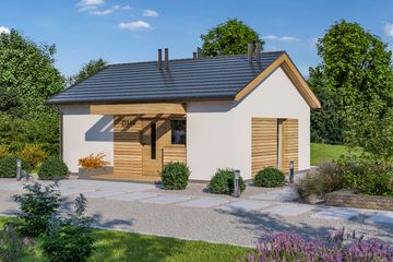  Projekt domu letniskowego D314 (WAI1421) - projekt domu letniskowego parterowego - Zdjęcie 3