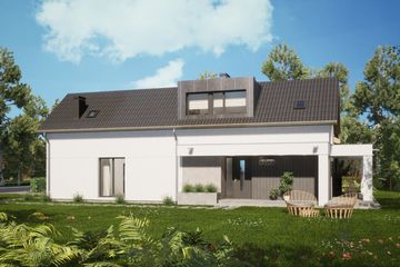  Projekt domu D320 (WAI1422) - projekt domu parterowego z poddaszem - Zdjęcie 2