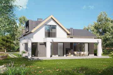  Projekt domu D320 (WAI1422) - projekt domu parterowego z poddaszem - Zdjęcie 3