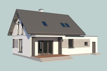  Projekt domu Sevilla 3A z pojedynczym garażem (SLN2748) - projekt domu parterowego z poddaszem - Zdjęcie 4