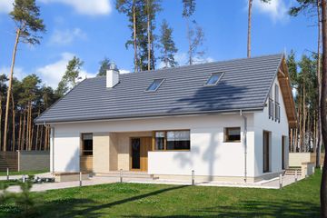  Projekt domu E-185a (WAX1193) - projekt domu parterowego - Zdjęcie 1