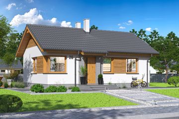  Projekt domu Tiara mini (WOE1165) - projekt domu parterowego - Zdjęcie 2