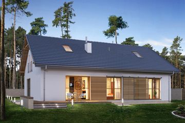  Projekt domu E-274 (WAX1192) - projekt domu parterowego - Zdjęcie 2