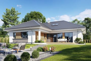  Projekt domu Willa Parterowa 3 (WAH2062) - projekt domu parterowego - Zdjęcie 3