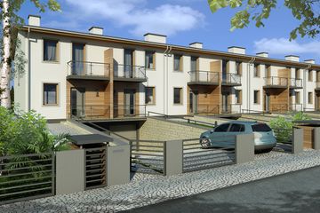  Projekt domu Poezja 1a - bliźniak dwulokalowy l+sl+s+ll (WRD2933) - projekt domu z pełnym piętrem - Zdjęcie 1