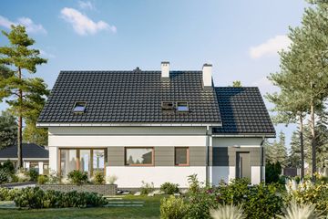  Projekt domu Bartek (1709) (KRD2886) - projekt domu parterowego z poddaszem - Zdjęcie 4