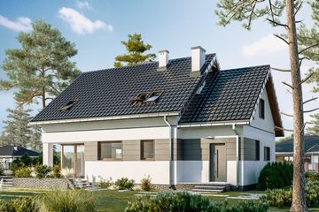  Projekt domu Bartek (1709) (KRD2886) - projekt domu parterowego z poddaszem - Zdjęcie 5