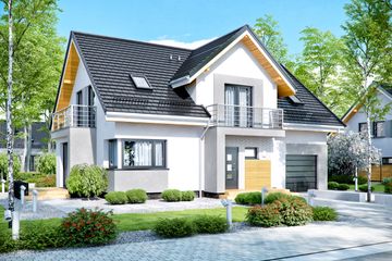  Projekt domu APS 289 Porotherm (LUA1519) - projekt domu parterowego z poddaszem - Zdjęcie 1