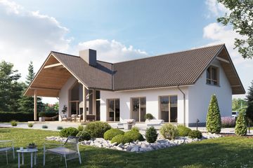  Projekt domu eko Typowy 60 (KKE1057) - projekt domu parterowego - Zdjęcie 4