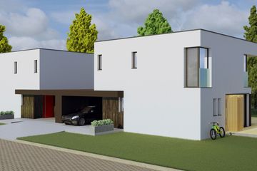 Projekt domu EX 2 G1 energo plus (bliźniak) - z pełnym piętrem dom o powierzchni 125,15 m², dach płaski - ujęcie 4