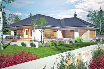  Projekt domu Arnika II z garażem 2-st. [A] (WRF2306) - projekt domu parterowego - Zdjęcie 2