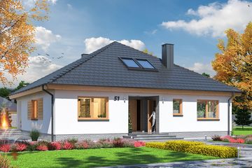  Projekt domu Serafin 3 (WOE1166) - projekt domu parterowego - Zdjęcie 1