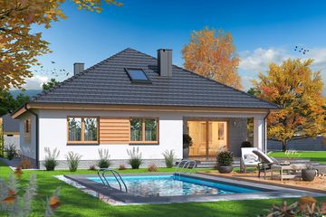  Projekt domu Serafin 3 (WOE1166) - projekt domu parterowego - Zdjęcie 4