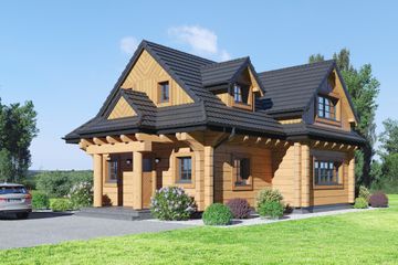  Projekt domu Rytowo dw 7 (KRP2496) - projekt domu parterowego z poddaszem - Zdjęcie 1