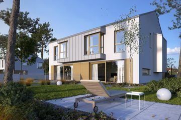  Projekt domu Modrzewiowy 2 (WAW1147) - projekt domu z pełnym piętrem - Zdjęcie 2