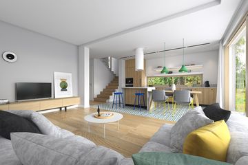  Projekt domu Modrzewiowy 2 (WAW1147) - projekt domu z pełnym piętrem - Zdjęcie 4