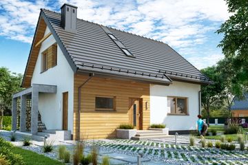  Projekt domu BW-36 (bez garażu) (JGC1238) - projekt domu parterowego z poddaszem - Zdjęcie 2