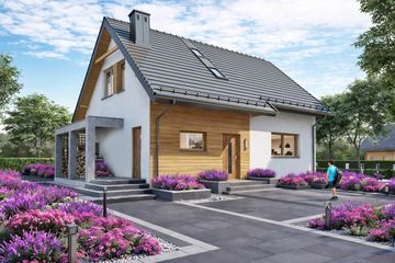  Projekt domu BW-36 (bez garażu) (JGC1238) - projekt domu parterowego z poddaszem - Zdjęcie 2