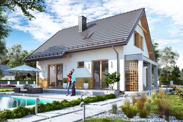  Projekt domu BW-36 (bez garażu) (JGC1238) - projekt domu parterowego z poddaszem - Zdjęcie 4