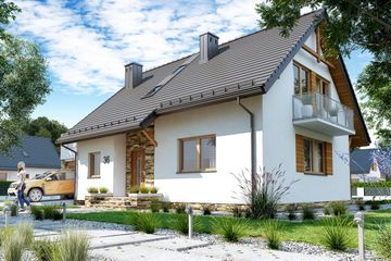  Projekt domu BW-36 wariant 1 (JGC1239) - projekt domu parterowego z poddaszem - Zdjęcie 2