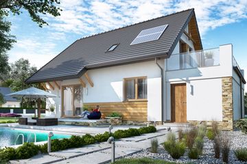  Projekt domu BW-36 wariant 1 (JGC1239) - projekt domu parterowego z poddaszem - Zdjęcie 3