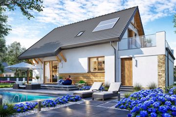  Projekt domu BW-36 wariant 1 (JGC1239) - projekt domu parterowego z poddaszem - Zdjęcie 3